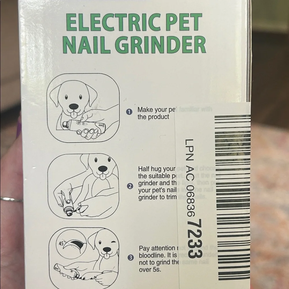 Yabife electric pet nail grinder. New in sealed box